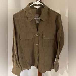 Mine Brand Women’s‎ Button Down Blouse NWT Size M